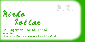 mirko kollar business card